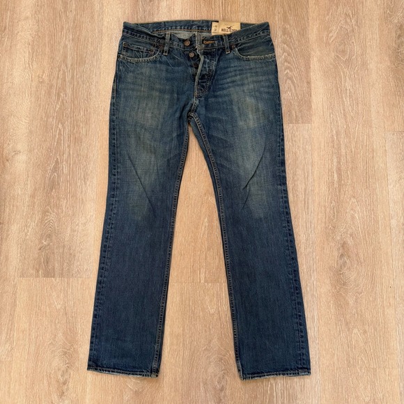 Hollister Other - Hollister Huntington Low Rise Slim Straight Jeans Men 32x32 Blue Dark Wash Denim